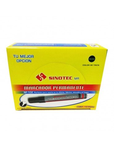 MARCADOR PERM. SINOTEC NEGRO C/12PZ     X/96