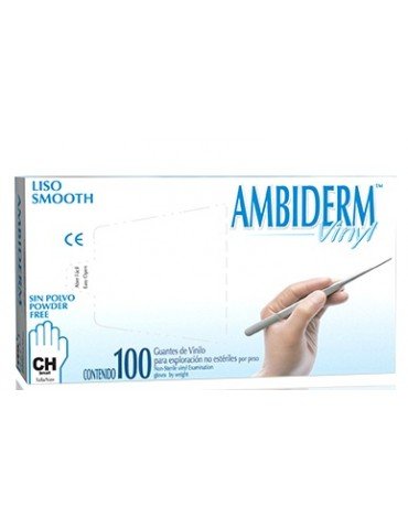 GUANTES AMBIDERM VINIL TRANSPARENTE CHICO C/100     X/20