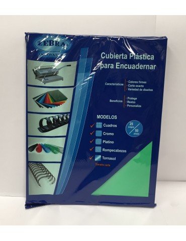 PASTA ZEBRA P/ENGARGOLAR CROMO VERDE MATE C/50PZ     X/20