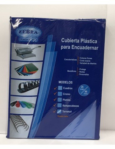 PASTA ZEBRA P/ENGARGOLAR PLATINO AZUL C/50PZ     X/20