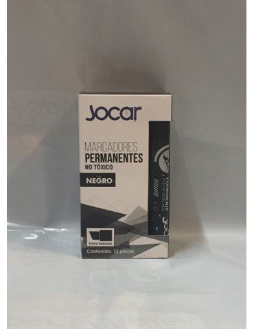MARCADOR JOCAR PERMANENTE NEGRO C/12PZ MP12NHT      X/24