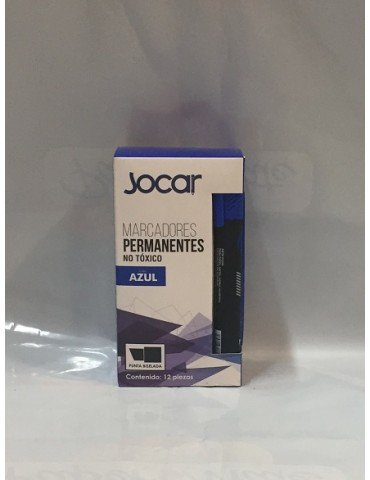 MARCADOR JOCAR PERMANENTE AZUL C/12PZ MP12AHT      X/24