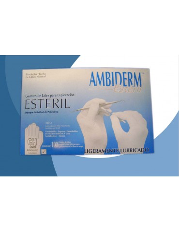 GUANTES AMBIDERM ESTERIL CHICO C/100PZ      X/20