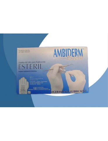 GUANTES AMBIDERM ESTERIL MEDIANO C/100PZ     X/20