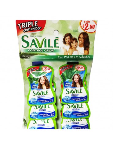 SHAMPOO SAVILE SOBRE BIOTINA C/16PZ      X/12