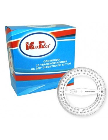 TRANSPORTADOR MAR-ROS 360GRADOS 12.7CM C/25PZ MR400     X/20