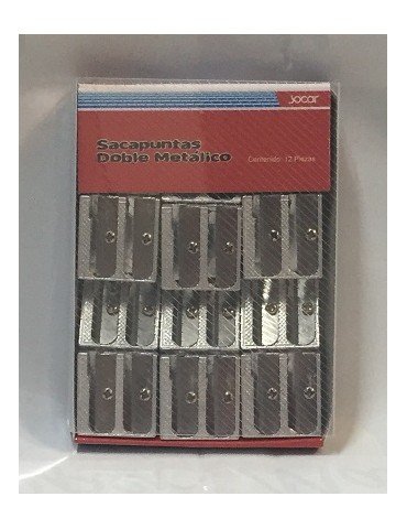 SACAPUNTAS JOCAR METAL DOBLE C/12PZ SACM02     X/48