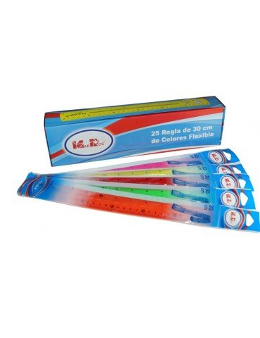 REGLA MAR-ROS COLORES FLEXIBLE 30CM MR530    X/200
