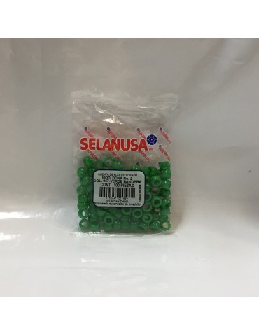 BOLITA PLASTICO 2 SEDERIA T/DONA VERDE BANDERA 057 C/100P