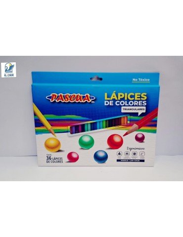 COLORES PASCUA TRIANGULAR C/36PZ LAM-COL36
