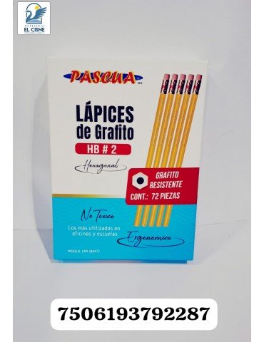 LAPIZ PASCUA HEXAGONAL HB2 C/72PZ LAM-JBHX72     X/16