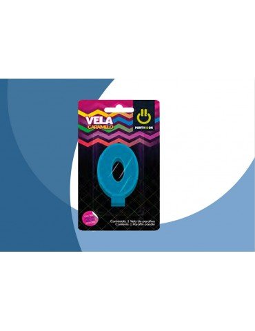 VELA NUMERICA CARAMELO MIX 0 BLC/1PZ    X/12