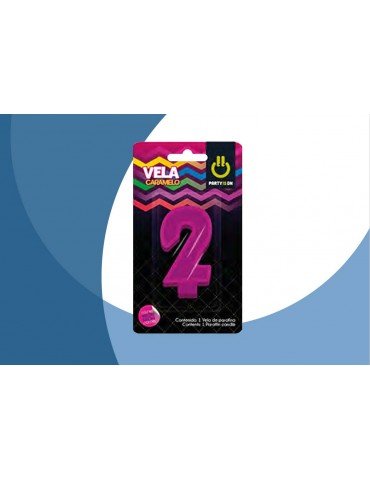 VELA NUMERICA CARAMELO MIX 2 BLC/1PZ    X/12