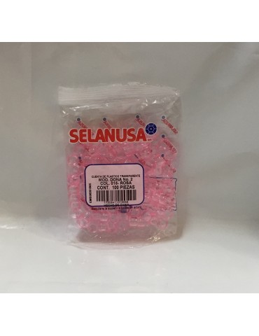 BOLITA PLASTICO 2 SEDERIA T/DONA ROSA 015 C/100PZ