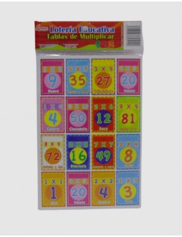 LOTERIA DNOVAC TABLAS DE MULTIPLICAR LR001N    X/100