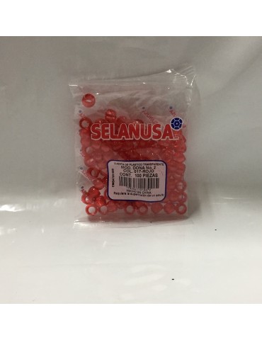 BOLITA PLASTICO 2 SEDERIA T/DONA ROJO 017 C/100PZ