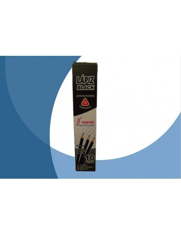 LAPIZ DNOVAC BLACK TRIANGULAR C/10PZ LAB03Z***