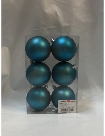 ESFERA NAVIPLASTIC  MATIZADA TURQUESA C/6PZ 4416-08      X/60