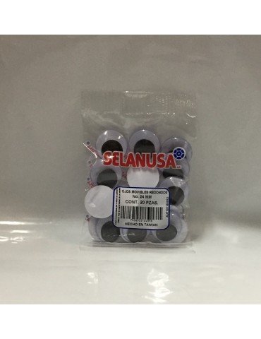 OJOS MOVIBLES SELANUSA REDONDOS 24 C/20PZ X/10