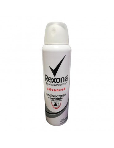 DESOD.REXONA AEROSOL ANBACTERIAL INVISIBLE 150ML     X/12
