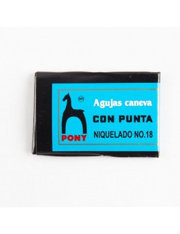 AGUJA PONY CANEVA SEDERIA 18 C/PUNTA