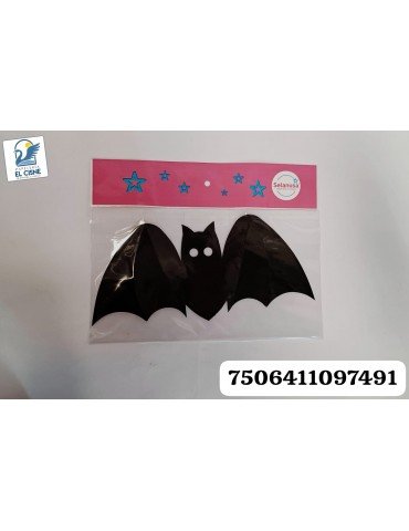 LENTEJUELA SELANUSA MURCIELAGO 24X11CM PZ        X/10