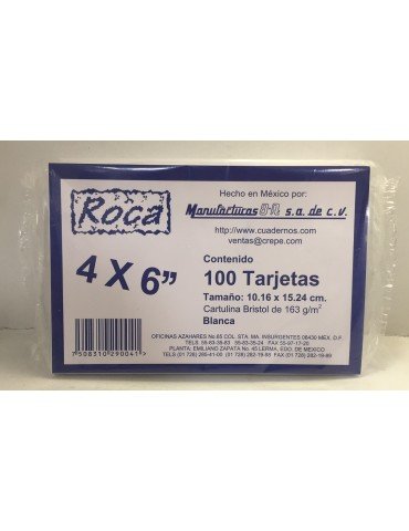 TARJETA ROCA BLANCA 4X6 7046 C/100     X/50