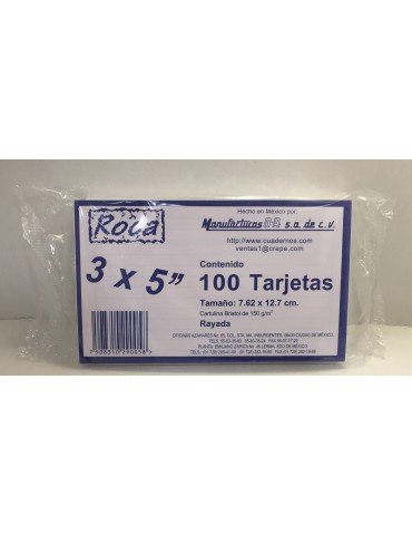 TARJETA ROCA RAYADA 3X5 7135 C/100     X/80