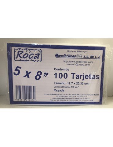 TARJETA ROCA RAYADA 5X8 7158 C/100     X/30