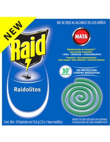 INSECT. RAIDOLITOS VERDE C/10PZ   X/60