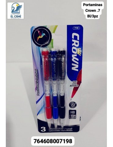 PORTAMINAS CROWN HB .7MM C/3PZ 719