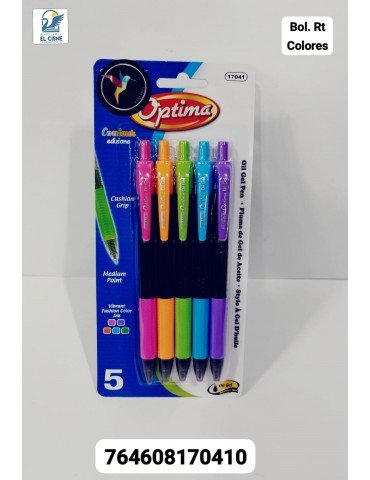 BOLIGRAFO OPTIMA RT SURTIDO C/5PZ 17041
