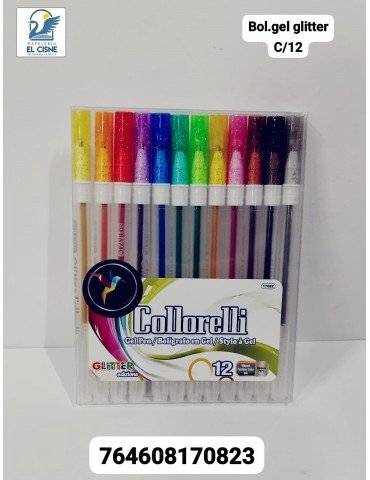 BOLIGRAFO HEMI GLITTER C/12PZ 17082