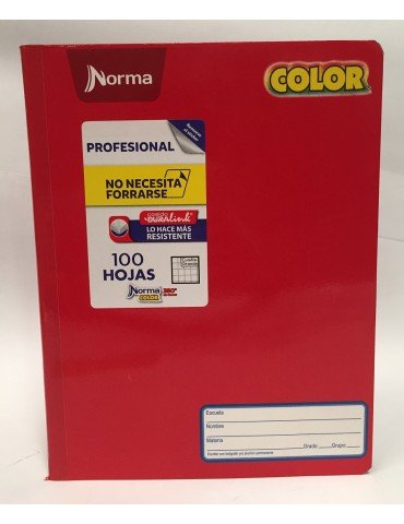 CUADERNO NORMA PROF.COSIDO 100HJS COLORS 7MM 581281     X/30