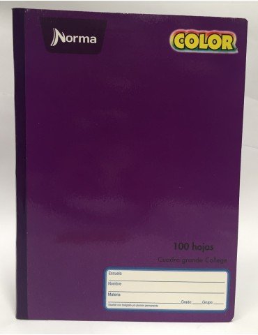 CUADERNO NORMA COSIDO COLLEGE COLOR360 7MM 581287     X/30