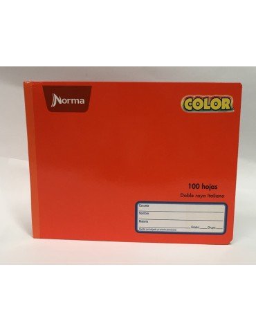 CUADERNO NORMA ITAL. COSIDO 100HJS COLORS D/R  581297     X/50