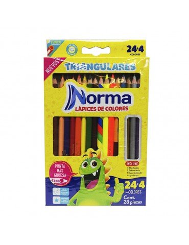 COLORES NORMA TRIANGULAR C/24 + 4PZ 584201       X/36