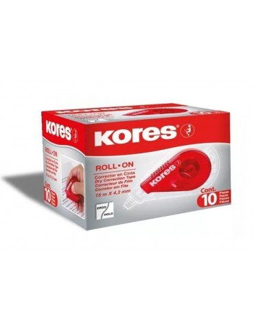CINTA CORRECTORA KORES SCOOTER ROJO 15M X 42MM C/10PZ   X/10