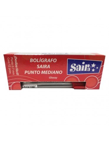 BOL. SAIRA MEDIANO ROJO C/12PZ      X/100
