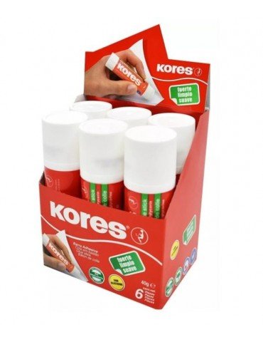 LAPIZ ADH. KORES 40GRS C/6PZ       X/16