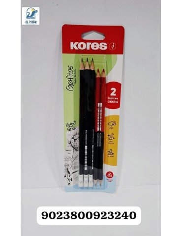 LAPIZ GRAFITO KORES + ROJO C/5PZ       X/72