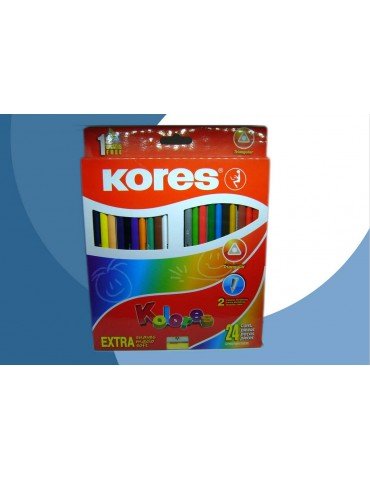 COLORES KORES TRIANGULAR 3MM C/24LARGOS         X48