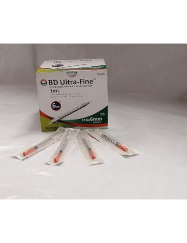 JERINGA BD INSULINA 1ML (6MM) C/100PZ 326678      X/5