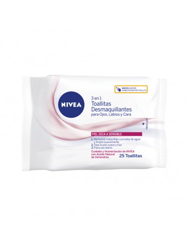 TOALLA DESMAQUILLANTE NIVEA PIEL SECA C/25PZ     X/6
