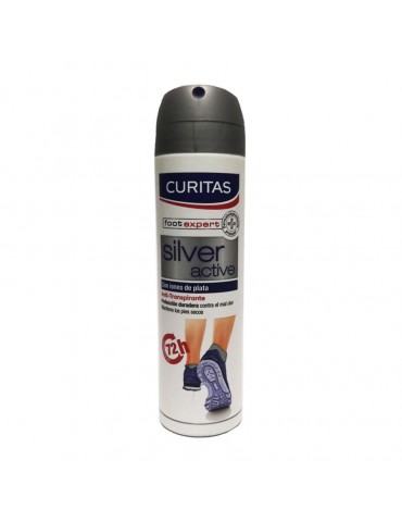 DESOD.CURITAS AEROSOL P/PIES SILVER ACTIVE 150ML     X/12