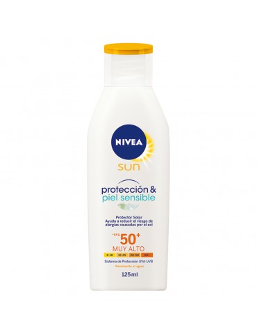 PROTECTOR SOLAR NIVEA 50FPS PIEL SENSIBLE 125ML     X/6