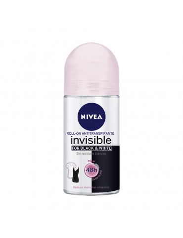 DESOD. NIVEA ROLL-ON BLACK&WHITE CLEAR 50ML     X/12