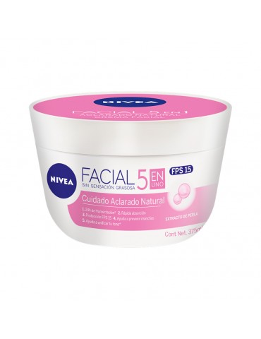 CREMA NIVEA FACIAL 5-1 ACLARADO NATURAL 375ML     X/12