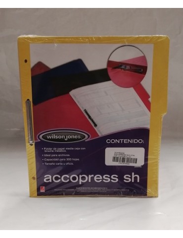 FOLDER C/BROCHE ACCO WILSONJONES T/C AMARILLO C/10PZ P4552   X/9