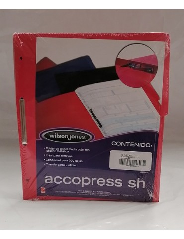 FOLDER C/BROCHE ACCO WILSONJONES T/C ROJO C/10PZ P4557   X/9